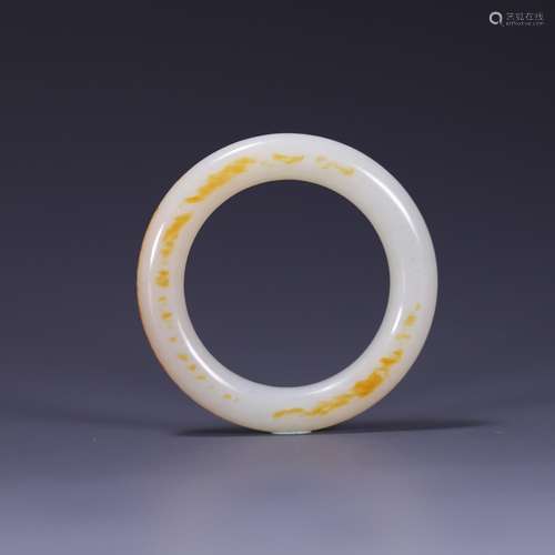 .Hetian jade ring hood, size: inner diameter 3.8 cm, 5.6 cm ...