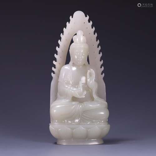 , hetian jade guanyin cave, size: 14 * * * * 6.0 4.0 cm, wei...