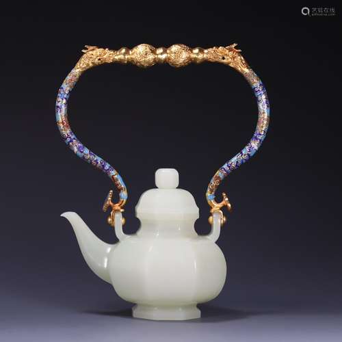 , hetian jade dragon playing a pearl liang potSize: 13 * * *...