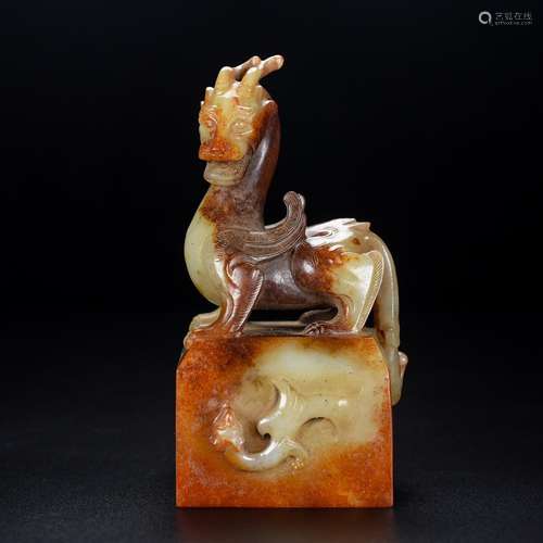 , hetian jade benevolent sealSize, 11.5 cm long and 5.5 5.5 ...