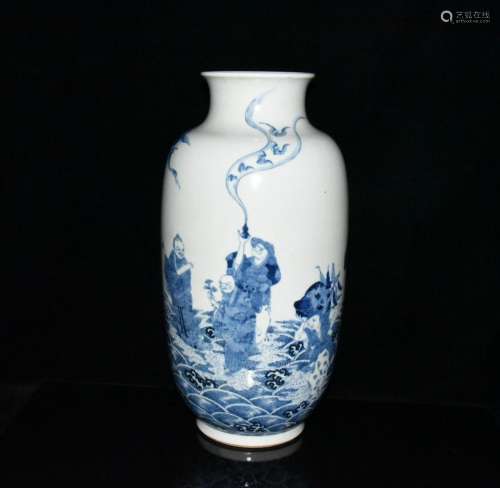 Blue sea white gourd bottle x19.5 42.2 10000 cm