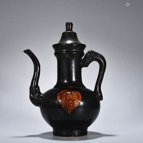 Ji kiln wood leaf veins ewer 32 cm * 22 900