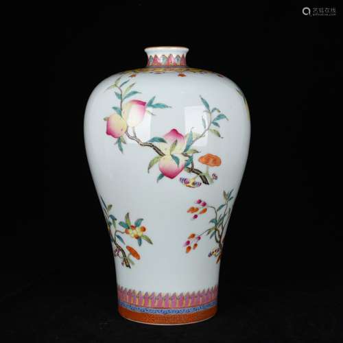 Pastel fold branch fruit grain mei bottles of antique vase 1...