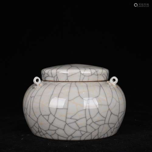 Chenghua elder brother glaze three-line cover pot antique co...