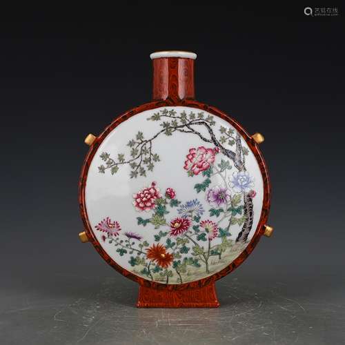 Wood grain glaze medallion flowers verses grain wear a bottl...