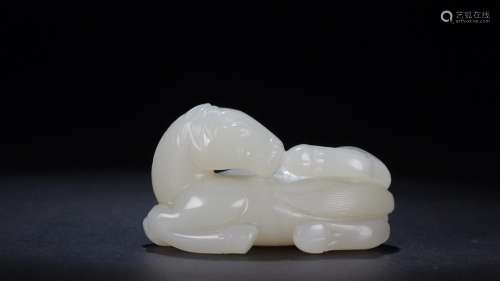 : hetian jade horse furnishing articlesSize: 6.7 cm wide and...