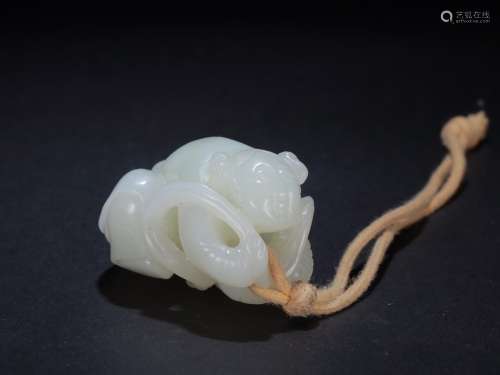 : hetian jade the boy to piecesSize: 4.9 cm wide and 3.9 cm ...