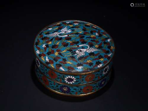 Paragraph:emperor· cloisonne cranes lines cover boxSize: 12....