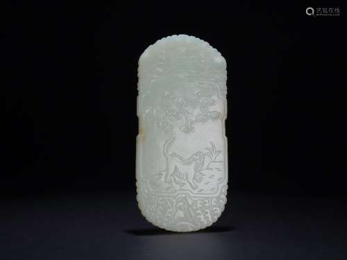 : hetian jade occasionSize: 6.2 cm wide and 0.7 cm high 13.4...