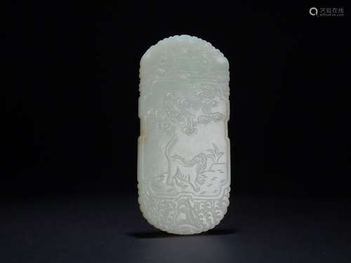 : hetian jade occasionSize: 6.2 cm wide and 0.7 cm high 13.4...