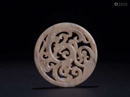 : ancient jade swan grain wallSize: 6.4 cm in diameter 0.6 c...