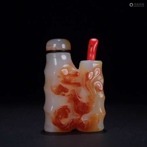 : agate snuff qiao colorSize: 5.3 cm wide and 2.9 cm high 8....