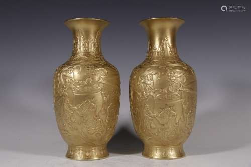 : carved gold sima guang hit 26 cm diameter cylinder height ...