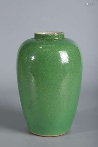 Old brother hidden green glaze bottle gourd21.5 cm high abdo...