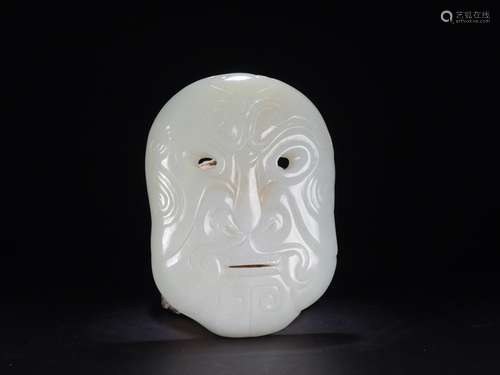 : hetian jade masksSize: 8.5 cm wide and 1.9 cm high 11.8 cm...