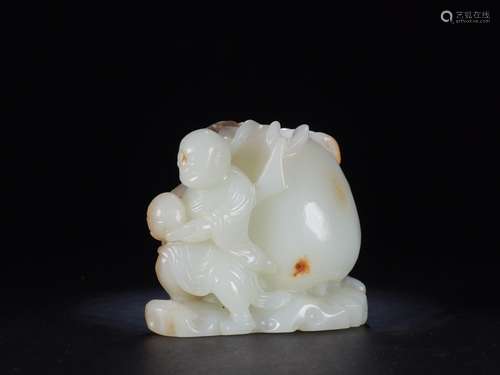 : hetian jade ocean's brush potSize: 8.6 cm wide and 5.0...