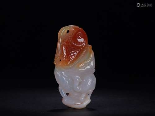 : agate lotus pondboring pendantSize: 3.3 cm high 1.1 cm wid...