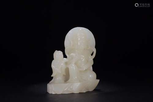 : hetian jade guanyin furnishing articlesSize: 7.7 cm wide a...