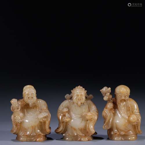 Hetian jade a ferro longevityBoth high 6.3 cm, 4.3 cm wide. ...