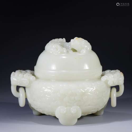 Everything is going well with hetian jade lion ear furnace14...