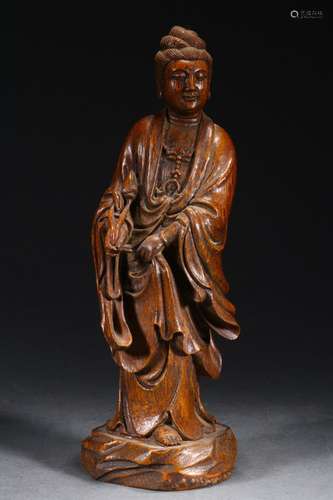 : bamboo guanyin stands resemble.Size: 8 x7x23. 8 cm weighs ...