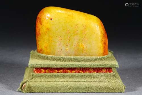 : the original rock of hetian jade with print.Size 7.2 x4.3 ...