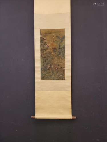 , Cui Bai silk scroll fine figure painting heart size 30 x62...