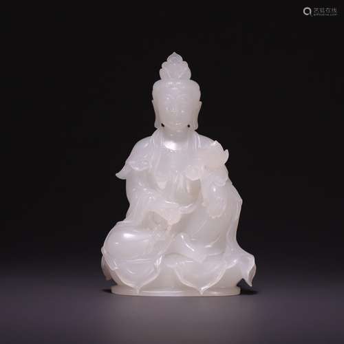 Hetian jade lotus guanyin cave, size: 11.5 * * * * 7.4 3.5 c...