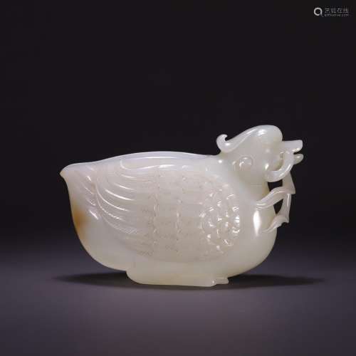 Hetian jade yi goose shape, size: 12 * * * * 5.3 8.0 cm, 205...