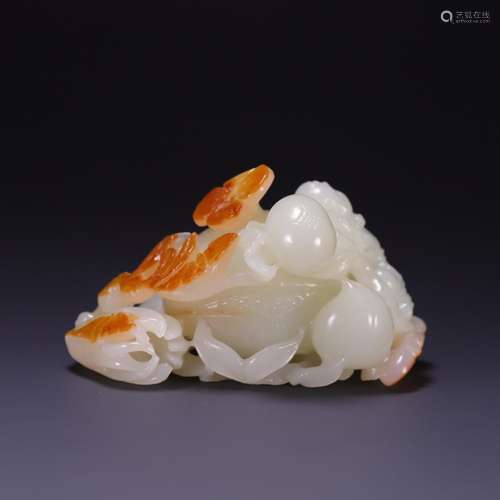 Hetian jade color opportunely fu lu shou sanduo furnishing a...