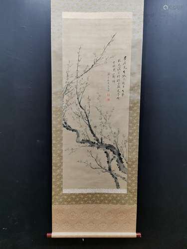 , Wang Shishen printed the plum blossomSize, 102 x40cm