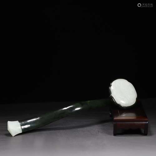 Hetian jade, hetian jade ruyi head 41.3 cm long 10.4 cm wide...