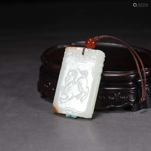 , hetian jade by day Paul brand 6 cm wide and 3.8 centimeter...