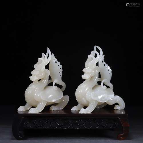 A dragon tortoise, hetian jade single high 13.3 cm long 10 c...