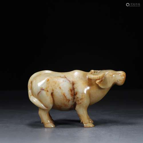 , hetian jade cattle 18.5 cm long 10 cm thick 7 cm high weig...