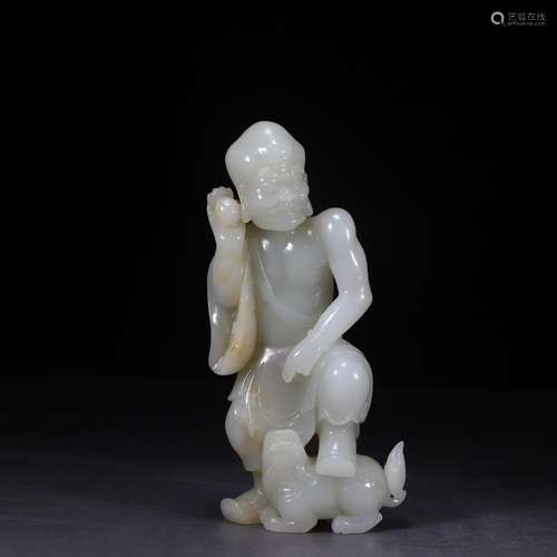 , hetian jade internationally high 19.2 cm wide and 8.4 cent...