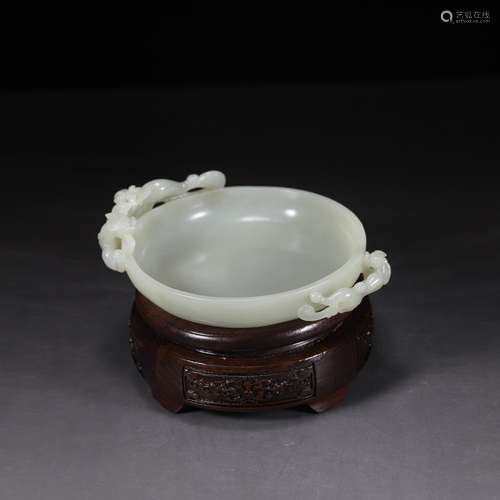 12 centimeters thick, hetian jade longnu writing brush washe...