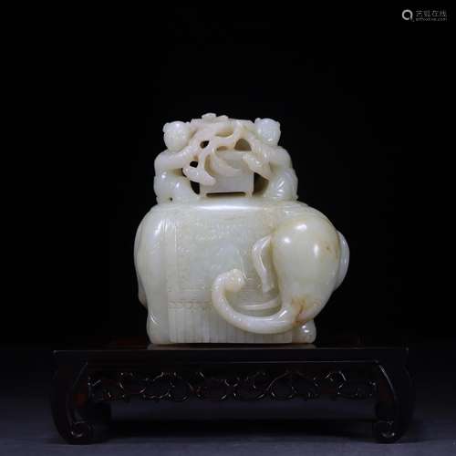 , hetian jade is peaceful like high 11.5 cm wide and 10.8 ce...