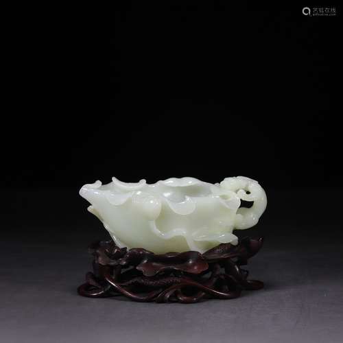 Wash the original holder, hetian jade longnu lotus leaf size...