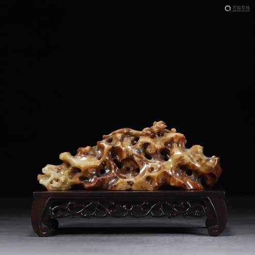 And hetian jade therefore longshan 22 cm thick 4.7 centimete...