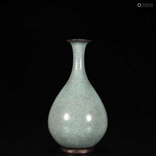 Your kiln azure glaze okho spring bottle mouth with copper (...