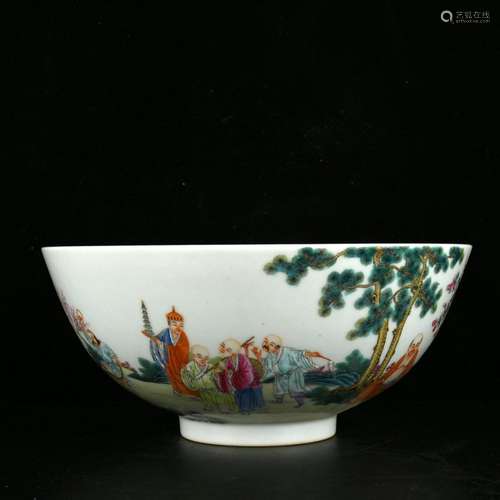 Pastel paint 18 characters green-splashed bowls9.5 cm diamet...