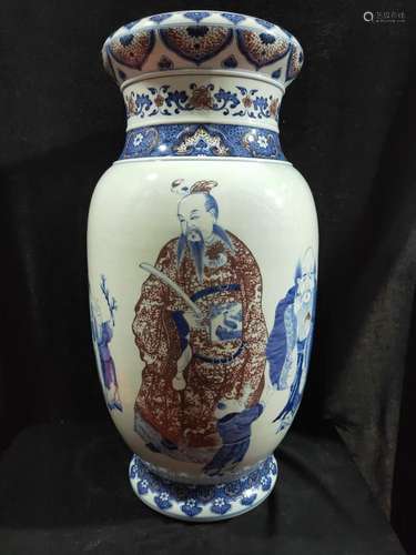 Blue and white youligong large bottle