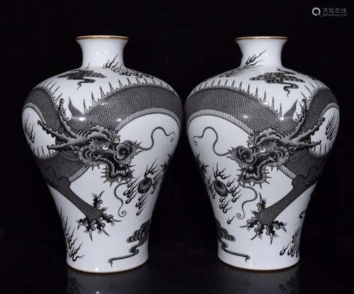 Ink dragon grain mei bottle size 38 * 27 cm