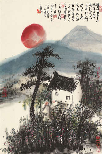 曾泌 山水 纸本 画心