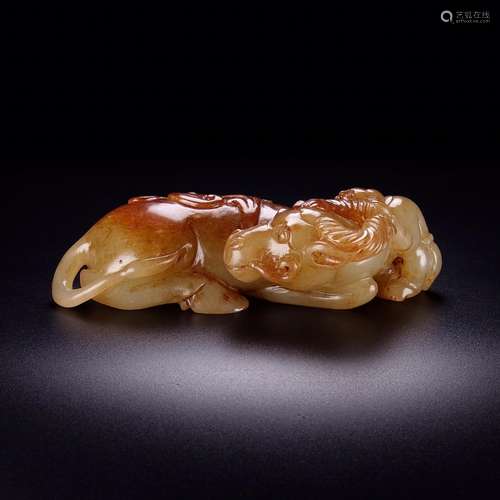 Hetian jade the boy play rigid exquisite jade oil moisten oo...