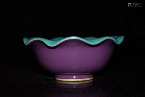 Purple glaze open 7 x17cm 800 pieces of lace bowl