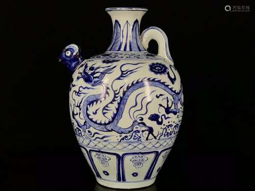 Blue and white dragon pot of 33/21.658003699