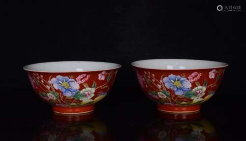 Colored enamel bowls a flower grain;7 x15;8570021440 tty