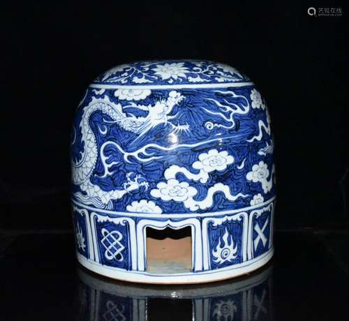 Generation of blue and white dragon grain big ger porcelain ...